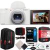 Sony ZV-1 II Vlog Camera with 4K Video & 20.1MP for Content Creators and Vloggers White ZV-1M2/W Bundle with CPS 2 YR Extended Protection Pack + Deco Gear Case + 128GB Memory Card & Accessories Kit view 1