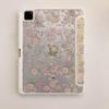 Adjustable Stand Hard PU Clear Back Folio Case for Apple iPad Pro 13-Inch 2024 M4 Model A2925 A2926 Flowers Floral Pattern Refreshing Classic Vintage Pretty Chic Cute Lovely Girls Women view 2