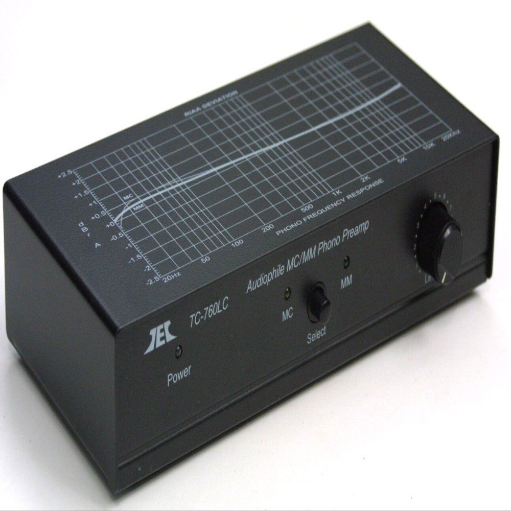 Technolink (TEC) Moving Magnet/Moving Coil Phono Preamp w/Level Control (Black, 1 Amp AC Adaptor)