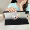 Adjustable Stand Hard PU Clear Back Folio Case for Apple Little Baby Dog Puppy Animal Cartoon Light Color Cute Lovely Adorable Unisex Kids Girls (for iPad 10 10.9-inch 10th Generation 2022) view 3