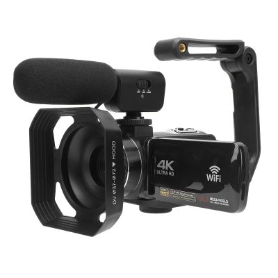 XUMIUZIY 4K Video Camera Camcorder, 56MP Digital Camera Recorder 3 Inch Selfie Vlogging Camera with Microphone Stabilizer Wide Angle Lens