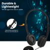 Deal Maniac Wholesale Over-Ear Headphones Black- Low-Cost Stereo Headphones for Students, Classroom, Library (Leatherette Earpad) - 3 Pairs, view 2