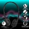 Deal Maniac Wholesale Over-Ear Headphones Black- Low-Cost Stereo Headphones for Students, Classroom, Library (Leatherette Earpad) - 3 Pairs, view 3
