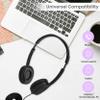 Deal Maniac Wholesale Over-Ear Headphones Black- Low-Cost Stereo Headphones for Students, Classroom, Library (Leatherette Earpad) - 3 Pairs, view 4