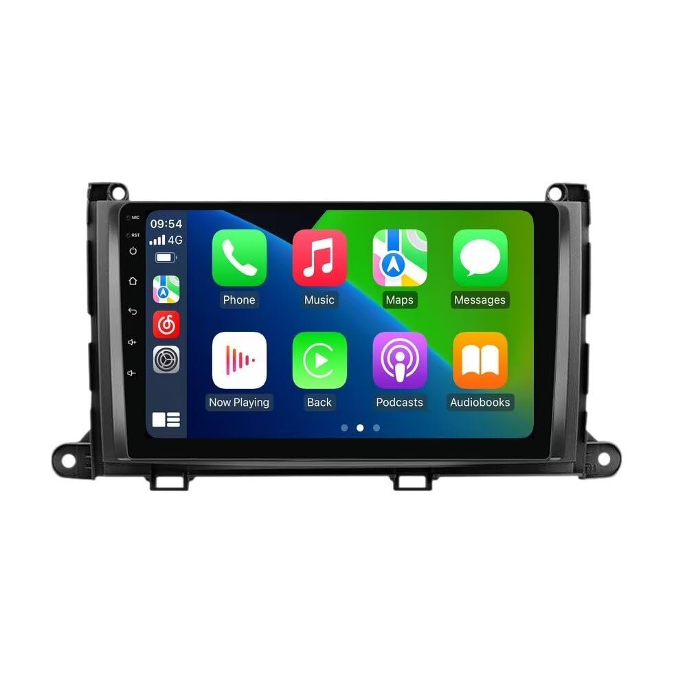 9" IPS Touch Screen Android Car Stereo for Toyota Sienna 2011-2014, Built-in Car-Play & Android Auto, GPS Navigation, Dash Kit, High-Resolution Radio, Fast Android 13 System(4Core 1+32GB)
