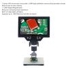 7in LCD Digital Microscope 1200X 1080P 12MP Focusing, High Definition Imaging, Clear Images and Videos with 8 LED Lights, 10mm Object Distance, Wide Application view 2