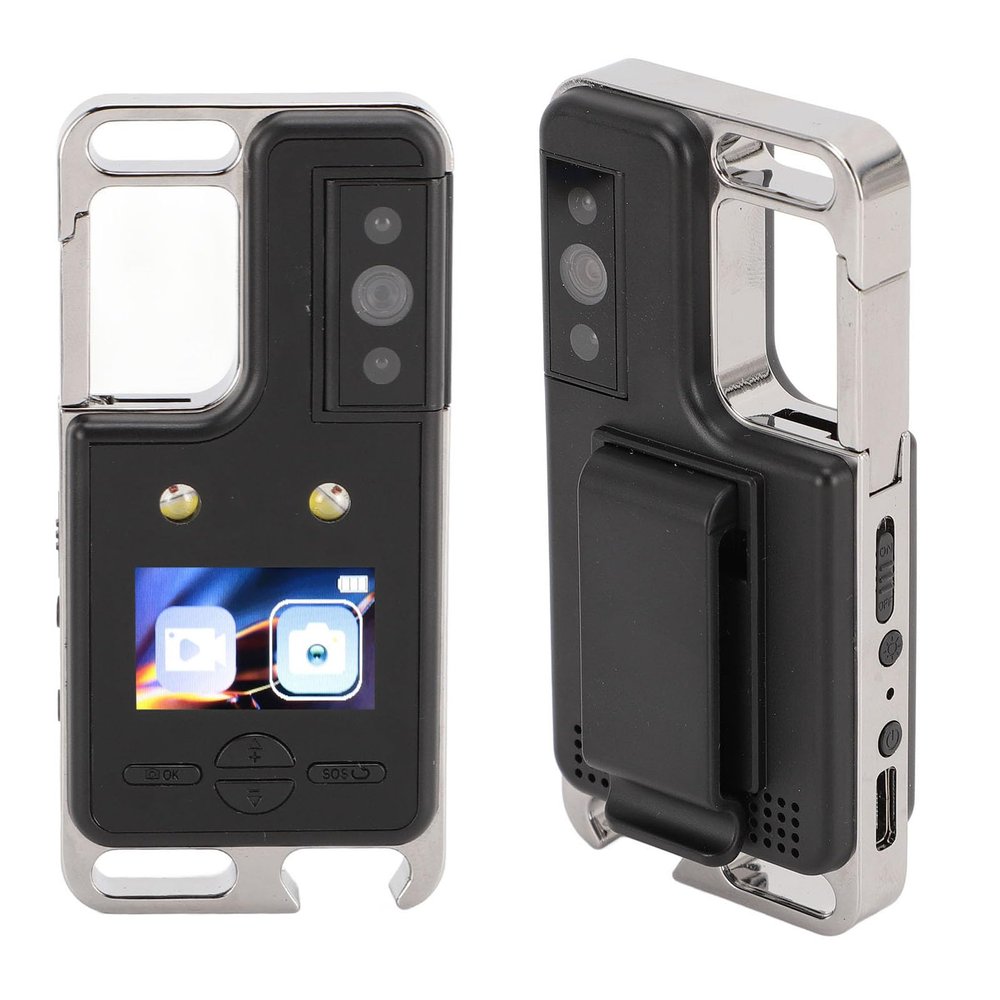 Wearable Cam, Night Body Mounted Camera 2K HD, 180 Rotating Wearable Cam for Cycling Sports, Bright & Dark