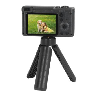 Digital Camera for Adults Beginners, 4K Digital Point and Shoot Camera with 2.4in Screen, 8X Zoom Vlogging Camera with Fill Light Stand for Photography (Black)