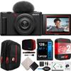 Sony ZV-1F Vlog Camera | Official Sony USA Partner Model | 4K Video 20.1MP for Content Creators and Vloggers Bundle with CPS 2 YR Extended Protection Pack + Deco Gear Case + 128GB Memory Card & More view 1