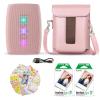 Fujifilm Instax Mini Link 3 Smartphone Printer Rose Pink + Fuji Film Value Pack (20 Sheets)+ Shutter Accessories Bundle, Incl. Protective Case, 20 Sticker Frames, USB Type C Cable view 1