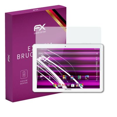 atFoliX Plastic Glass Protective Film compatible with Archos T101 FHD2 WiFi, 9H Hybrid-Glass FX Screen Protector