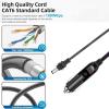 Mini DC Car Power Cable, 32.8FT DC Car Charger Auto Power Supply for Satellite, 18AWG Replacement Power Cord for Mini for Trucks Ships Boat RV, IP68 Water Proof view 3
