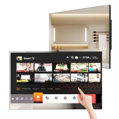 elecsung 27inch Smart Mirror Bathroom TV 1080P IP66 Waterproof Android 11.0 System with Integrated HDTV(ATSC) Tuner, Built-in Speakers, Wi-Fi and Bluetooth,HYM27A-TBLS11018,Model 2024