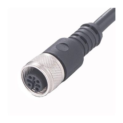 POWTAXBJGD M12 Waterproof Male and Female Connector Aviation Plug 4 pins 5 pin 8 pin Sensor Single Head Injection Belt 2m Wire(M12 Female seat,12P)