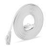 1000Mbps CAT6 Flat Ethernet Gigabit Internet Cable RJ45 LAN Cable Networking Ethernet Patch Cord 0.5M/1M/2M/3M/5M/10M/15M/20M/(White,30M) view 1