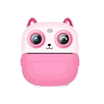Viodmss Kid Camera Printer Portable Thermal Instant Print Photo Kids Digital Camera 2.4inch HD Dual Cameras Video Toy Gifts Pink