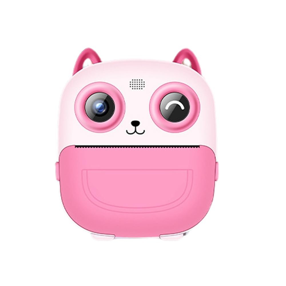 Viodmss Kid Camera Printer Portable Thermal Instant Print Photo Kids Digital Camera 2.4inch HD Dual Cameras Video Toy Gifts Pink