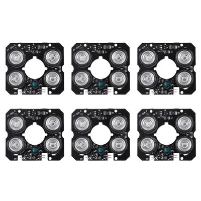 Viodmss 6X 4 Array IR Led Spot Light Infrared 4X IR LED Board for CCTV Cameras Night Vision (52mm Diameter)