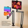 Aluminum Alloy Tablet Stand for Desk, Adjustable Foldable Arm Holder Mount, Tablet Stand Holder Professional 360 Degree Rotation Foldable Tablet Arm Mount Holder Aluminum Alloy view 2