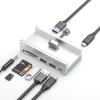 6 Port USB 3.0 Hub Clamp Adapter Aluminum USB Splitter view 2