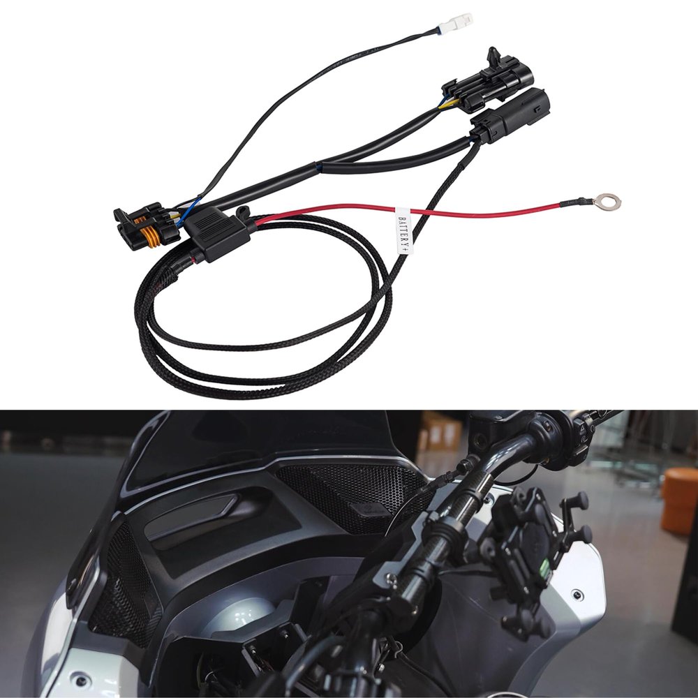 Advanblack Low Rider ST FXLRST Speaker Wire Harness Fit for Harley Lowrider/Street Bob/Fat Bob with Rock-Ford Fosgate Audio on ST Fairing