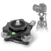 NEEWER Tripod Head Leveling Base Camera Leveler with Bowl Adapter, 3 Axis Wheel Metal Head with 3/8" Screw & Thread, +/-9 Precise Angle Adjustment for Macro Panoramic Photography, Max Load 33lb, LP66 view 1