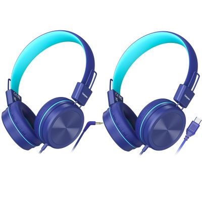 Cowyawn 3.5mm Kids Headphones and USB Type C Kids Headphones for School