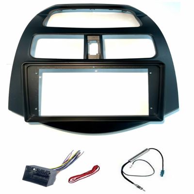 9 Inch Screen Car Stereo Install Dash Kit, Wire Harness, and AM/FM Radio Antenna Adapter Combo -Made for Chevrolet: 2013 2014 2015 Spark -No Factory External Amp Vehicles
