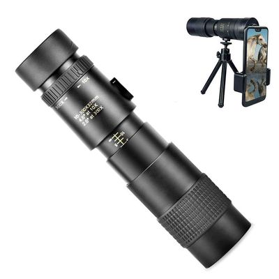 4K 10-300X40 mm Telephoto Zoom Monocular Telescope with Smartphone Holder Tripod for Adult Bird Watching Outdoor Travel Sightseeing