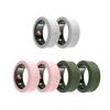 Tulbeys Smart Ring Protector Case Compatible with Samsung Galaxy/Oura Ring Gen 3 / RingConn, Thin Soft Silicone Smart Ring Cover Working Out Accessories Men Women (2white+2pink+2green-S) view 1