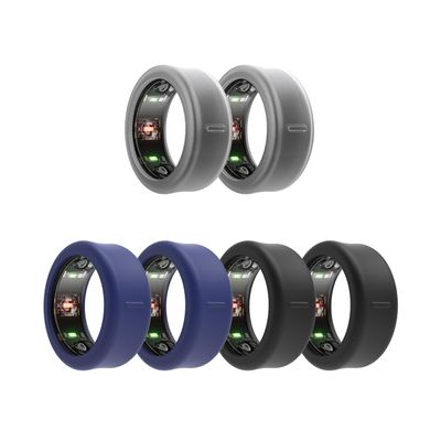 Tulbeys Smart Ring Protector Case Compatible with Samsung Galaxy/Oura Ring Gen 3 / RingConn, Thin Soft Silicone Smart Ring Cover Working Out Accessories Men Women (2clear+2deepblue+2black-S)
