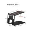 Speaker Stands,Desktop Speaker Stands,Metal Bookshelf Speaker Stands,7 Tilt Computer Speaker Stand,Suitable for Home,Recording Studio view 2