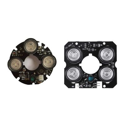 Viodmss 2 Pcs IR LED Board IR Led Spot Light Infrared for CCTV Cameras Night Vision 3 Array 53mm Diameter & 4 Array 52mm Diameter
