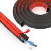 UOMTFAI Wall Cord Hider 118 Inch - Self-Adhesive Wire Cover Raceway for Walls, Flexible PVC Cable Concealer for Home and Office, W0.59 H0.39in - Black view 1