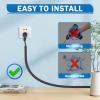 UOMTFAI Wall Cord Hider 118 Inch - Self-Adhesive Wire Cover Raceway for Walls, Flexible PVC Cable Concealer for Home and Office, W0.59 H0.39in - Black view 2