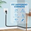 UOMTFAI Wall Cord Hider 118 Inch - Self-Adhesive Wire Cover Raceway for Walls, Flexible PVC Cable Concealer for Home and Office, W0.59 H0.39in - Black view 4