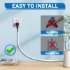 UOMTFAI Wall Cord Hider 390 Inch - Self-Adhesive Wire Cover Raceway for Walls, Flexible PVC Cable Concealer for Home and Office, W0.59 H0.39in - White view 2