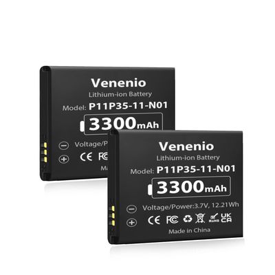 Venenio 2 Pack Battery for Texas Instruments TI-84 CE/TI-84 Plus CE [3300mAh] P11P35-11-N01 High Capacity Replacement Battery Part No 3.7L12005SPA 3.7V
