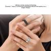 Cuifati Smart Ring Sleep Fitness, Records Sleep, Heart Rate, Temperature, and Pedometer,Health Ring with Charging Case, Health Tracker Ring for Men Women (Silver) view 2