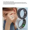 Cuifati Smart Ring Sleep Fitness, Records Sleep, Heart Rate, Temperature, and Pedometer,Health Ring with Charging Case, Health Tracker Ring for Men Women (Silver) view 3