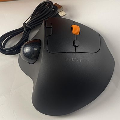 Ankbit Wired Ergonomic Trackball Mouse, Optical Rollerball Mice, Programmable Silent Buttons, 40mm Trackball, 600/800/1200/1600 Adjustable DPI, Compatible with MacBook, Laptop, Windows, macOS