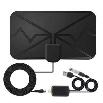 TV Digital Antenna HDTV Indoor DVB-T Amplified Antennas Arial Freeview for Local Channels Black, hd Antenna for tv