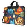 JCVOTREL Cute Snail Pattern Laptop Carrying Case Travel Business Computer Bag Work Bag for Men Women, black, 15.6 inch view 1