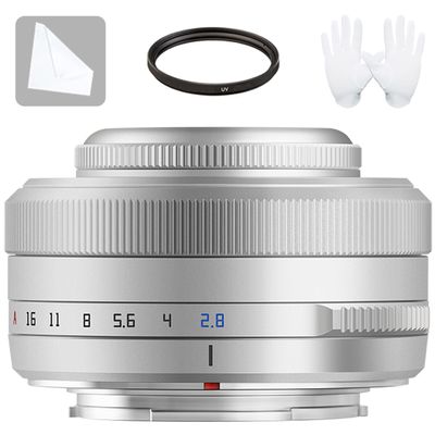 TTARTISAN AF 27mm f2.8 Lens STM APS-C Frame XF-Mount Auto Focus Lenes for Fuji X Mount X-T10 X-T2 X-T20 X-T30 X-T3 X-T4 X-T5 X-T100 X-T200 X-T30 X-PR01 X-PR02 X-PR03 X-E4 Silver