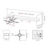 LHXEQJAM Wall Mount LQ1500 Full Motion Retractable Projector Ceiling Mount 15kg view 2