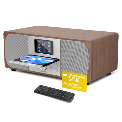 LEMEGA MSY6 CD Player, FM, Bluetooth, Powerful Stereo HiFi, Walnut
