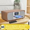 LEMEGA MSY6 CD Player, FM, Bluetooth, Powerful Stereo HiFi, Walnut view 2