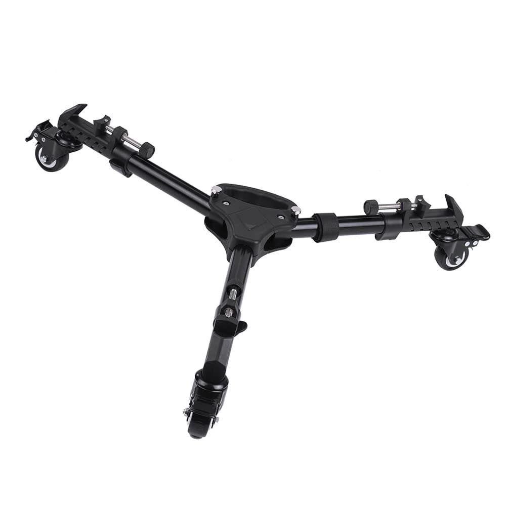 Universal Photography Tripod Dolly, Heavy Duty with Wheels, Adjustable Legs, Tripod Wheels for Cameras Camcorder Video Lighting