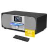 LEMEGA MSY6 Bluetooth Stereo System for Home I Powerful 100W CD Player I FM Radio I Bluetooth Audio Streaming I USB Player I Aux-in I Alarms & Clock I Colour Display I Acoustic Wood Cabinet-Black view 1