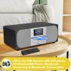 LEMEGA MSY6 Bluetooth Stereo System for Home I Powerful 100W CD Player I FM Radio I Bluetooth Audio Streaming I USB Player I Aux-in I Alarms & Clock I Colour Display I Acoustic Wood Cabinet-Black view 2